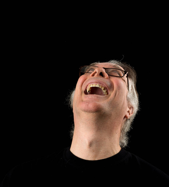  close up portrait headshot of a senior man in his 50's. male we - Fotó, kép