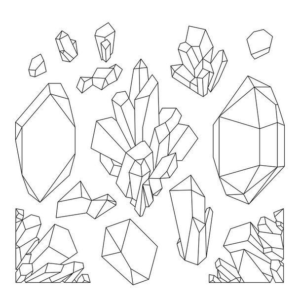 Graphic pastel crystals - Vecteur, image