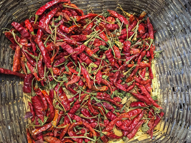 Hot red dry chili pepper - Photo, Image