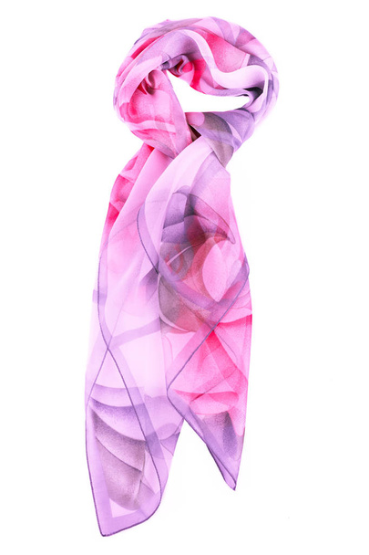 Schal aus lila Wolle isoliert auf weißem Hintergrund. - Foto, Bild