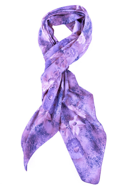 Lilac wool scarf isolated on white background. - Photo, Image