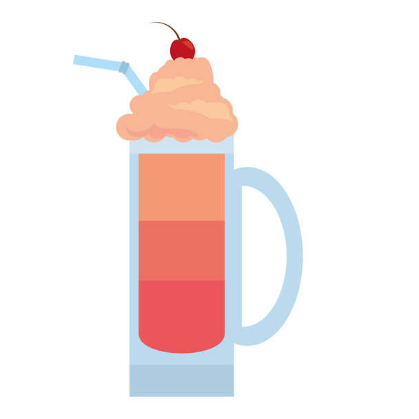 red fruit smoothie cold cream - Vector, Image