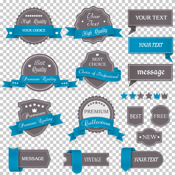 Vintage labels and ribbons - Vector, Image