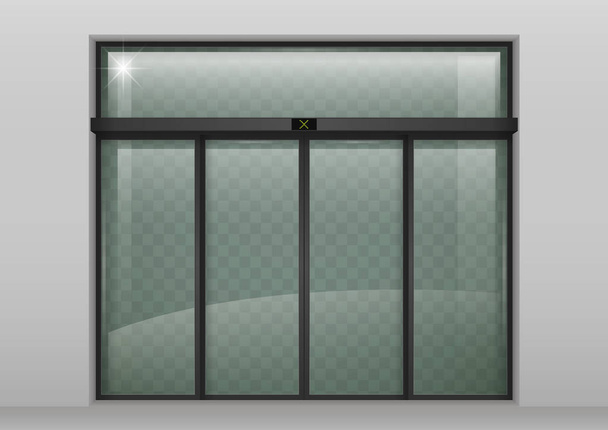 Sliding glass automatic doors - Вектор, зображення