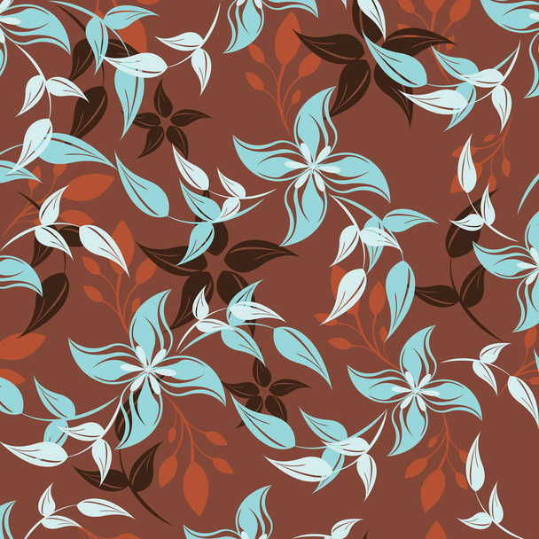 seamless flowers pattern - Vector, Imagen