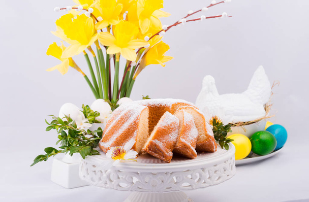 Húsvéti sütemény háttér tapéta - Fotó, kép