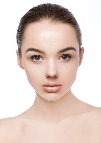 Beautiful woman girl natural makeup spa skin care - Photo, image