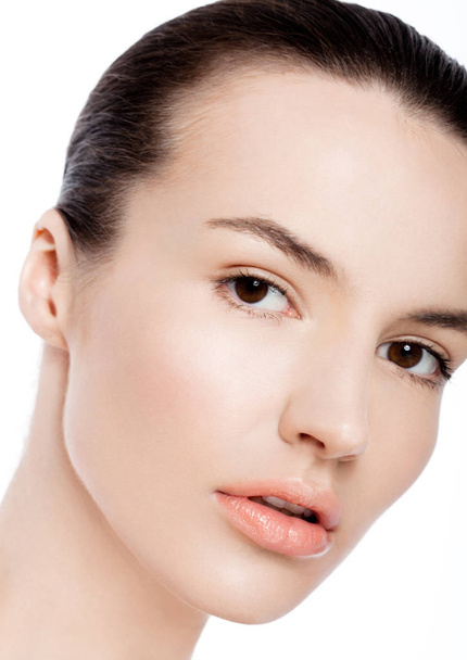 Beautiful woman girl natural makeup spa skin care - Foto, Bild