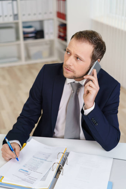 Businessman talking by phone - Photo, Image