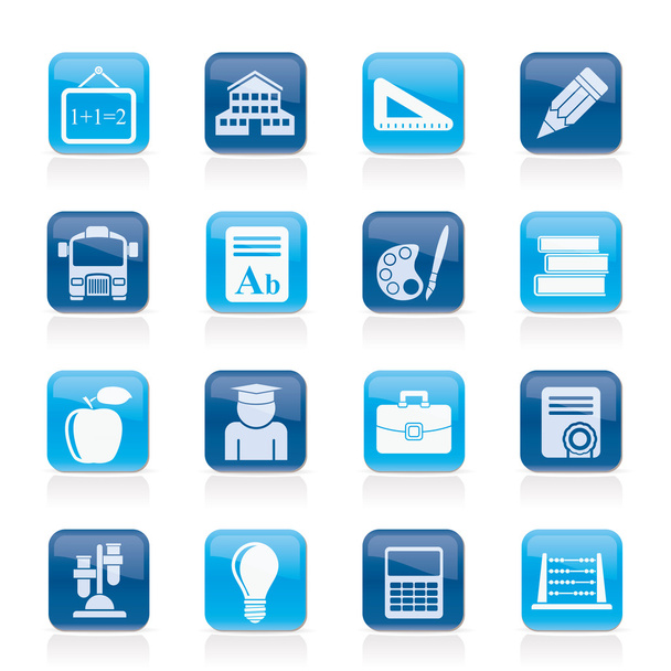 School and education icons - Vector, imagen