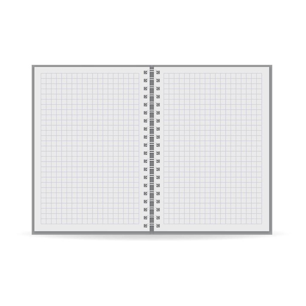 sauberes Notizbuch-Symbol, realistischer Stil - Vektor, Bild