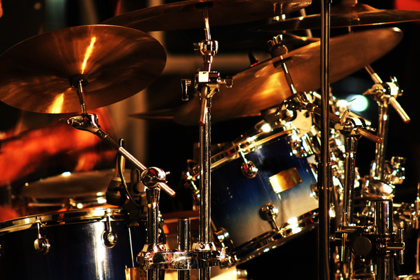 Musician Playing Drums. - 写真・画像