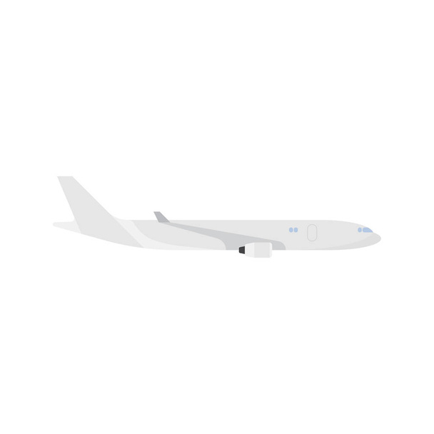 Aircraft flying in the white background. - Vecteur, image
