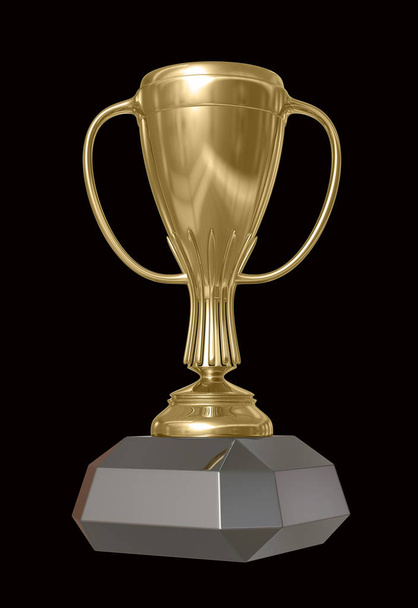 Trofee cup 3D-rendering - Foto, afbeelding