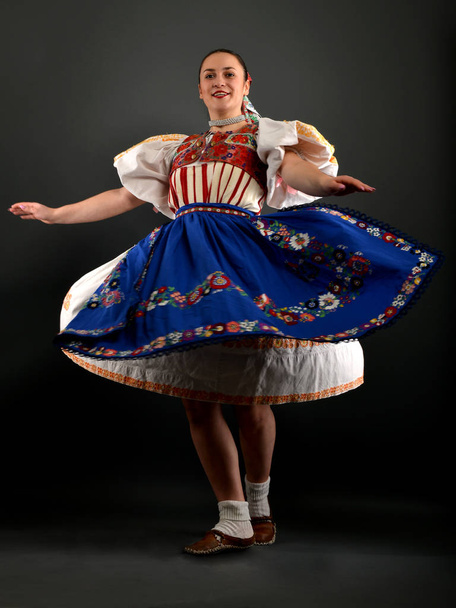 Slovakian folklore girl - Fotó, kép