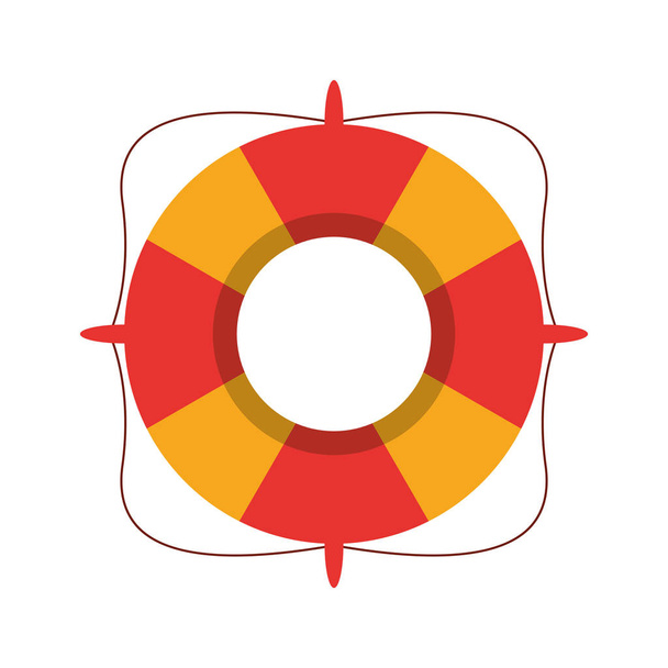 Mentőöv tengeri szimbólum - Vektor, kép