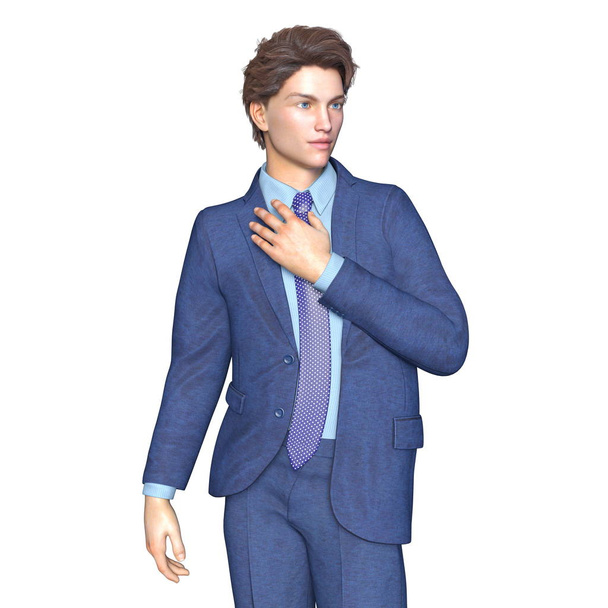 3D CG rendering of a young man - Φωτογραφία, εικόνα
