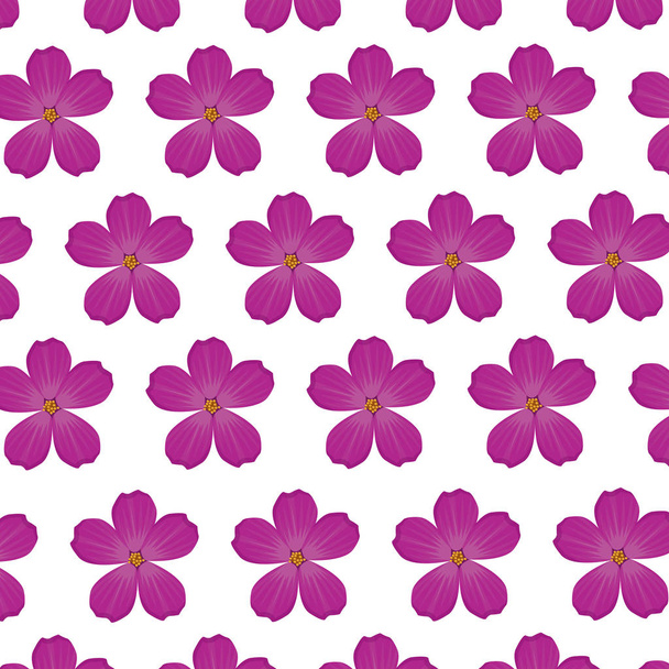 plumeria flower purple wallpaper decoration - Vektor, obrázek