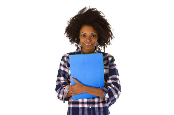 θηλυκό αφρο αμερικανικό με μια αίτηση εργασίας - Φωτογραφία, εικόνα