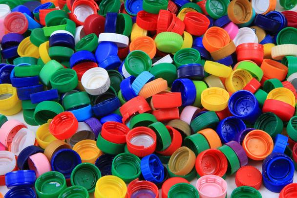 plastic pet caps texture - Photo, Image