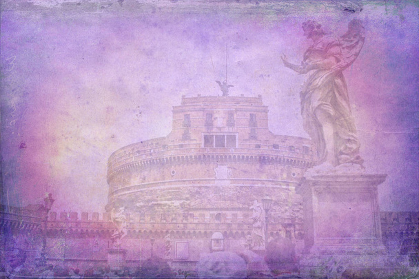 Rome Italy art illustration texture - Photo, Image