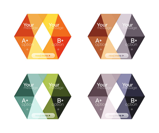 Conjunto de plantillas infográficas de opción de flecha abstracta de color
 - Vector, imagen