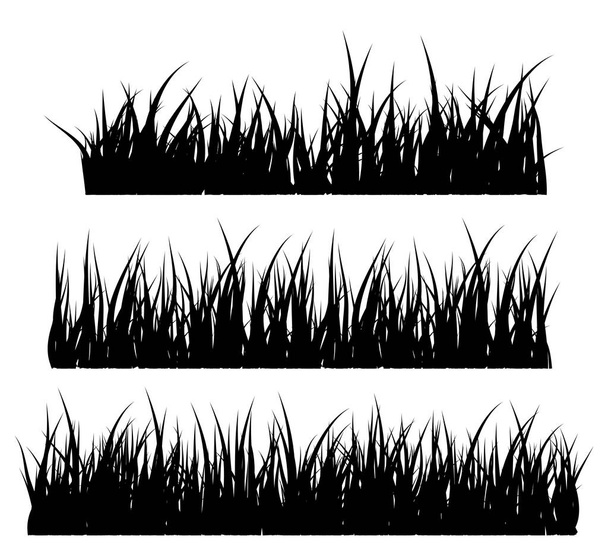 Projeto de ícone de símbolo de vetor de silhueta de grama
.  - Vetor, Imagem