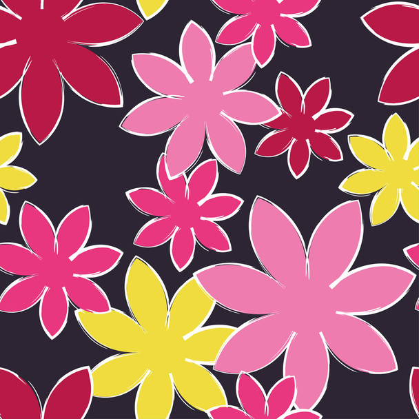 Seamless floral background. Print. Cloth design, wallpaper. - Vektör, Görsel