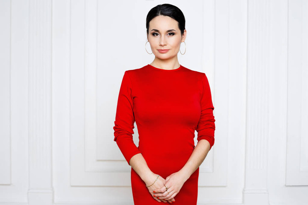 Woman in red dress - Photo, Image
