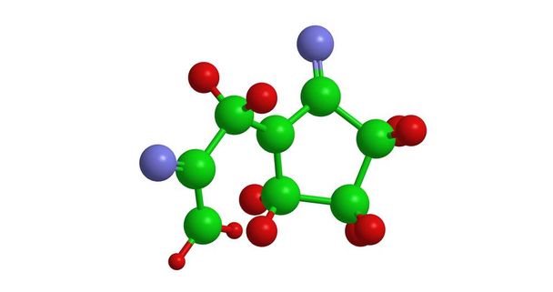 Molekulare Struktur von Piracetam, 3D-Darstellung - Foto, Bild