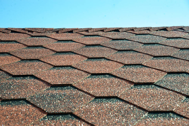 Telha telhados, padrões de céu azul - Foto, Imagem
