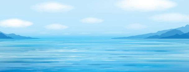 Modré moře scéna - Vektor, obrázek