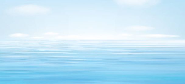 Blue panoramic sea scene - Vector, Image