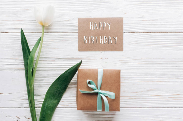 happy birthday text on card  - Photo, Image