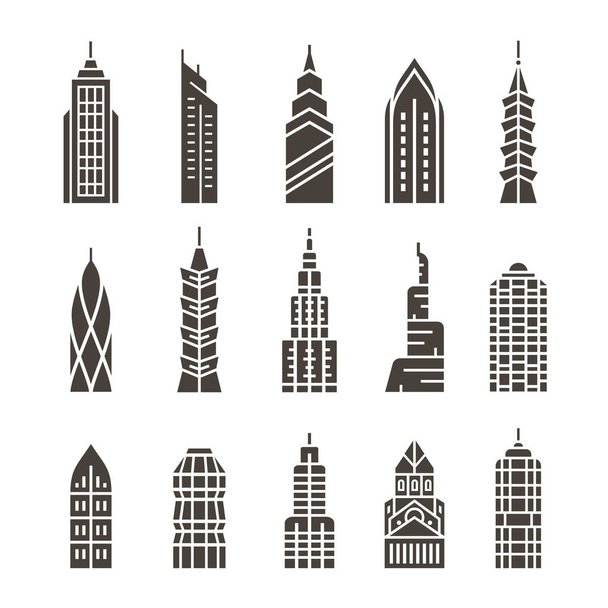 ciudad edificios vector ilustración - Vector, imagen