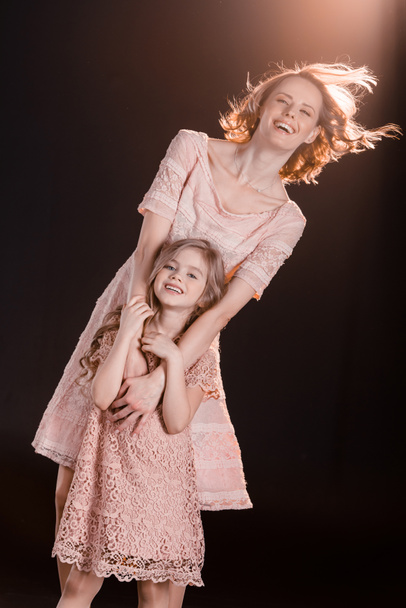 Beautiful mother and daughter   - Valokuva, kuva
