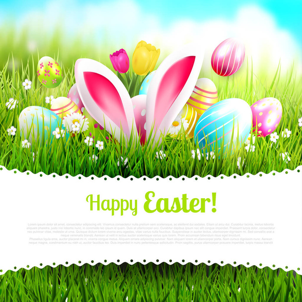 Cute Easter template - Vecteur, image