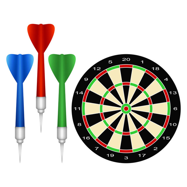 Accessories for the game of darts  - Vector, Image