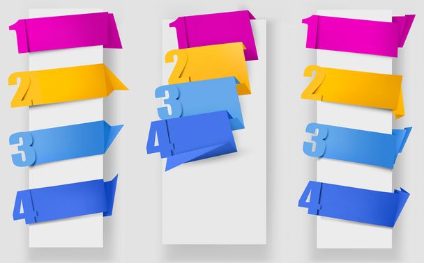 origami αφηρημένη φούσκα ομιλία με αριθμούς διάνυσμα - Διάνυσμα, εικόνα