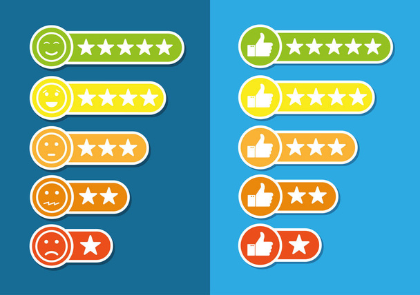 Consumer rating flat icon - Vector, Image