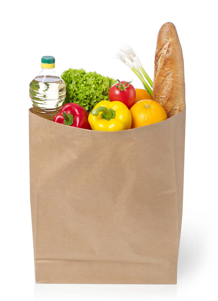 Бумажный пакет с продуктами
 - Фото, изображение