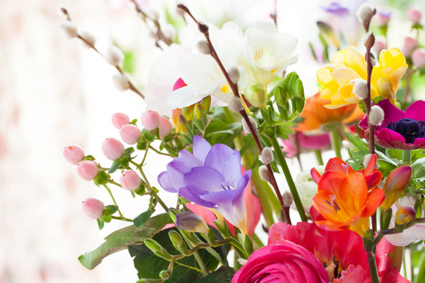 Colorful spring flowers - Фото, изображение