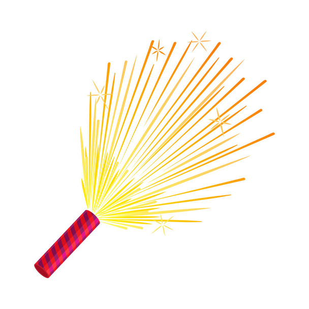 Sparkler. Set of Fireworks. Pyrotechnic Devices - Vektor, obrázek