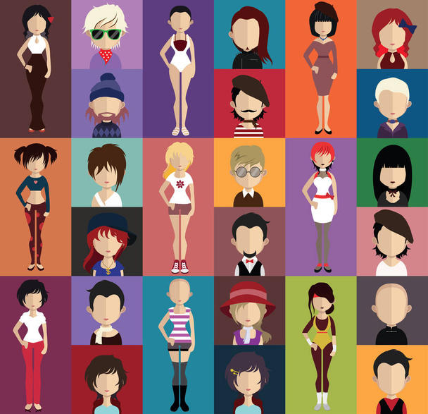 Set di avatar diversi
  - Vettoriali, immagini