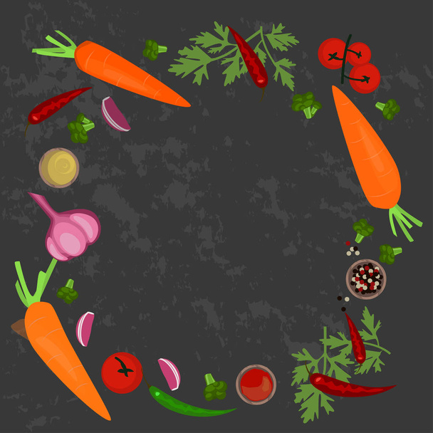 Banner of Raw food - Vector, Image