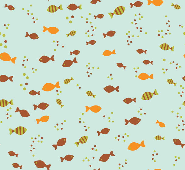 Fish seamless background - Vector, afbeelding