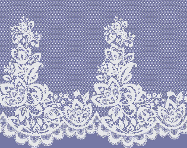 Seamless White Vector Lace Pattern - Vector, Image