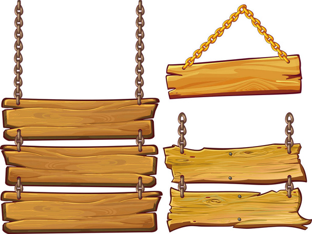 Segni di legno vettoriale
 - Vettoriali, immagini