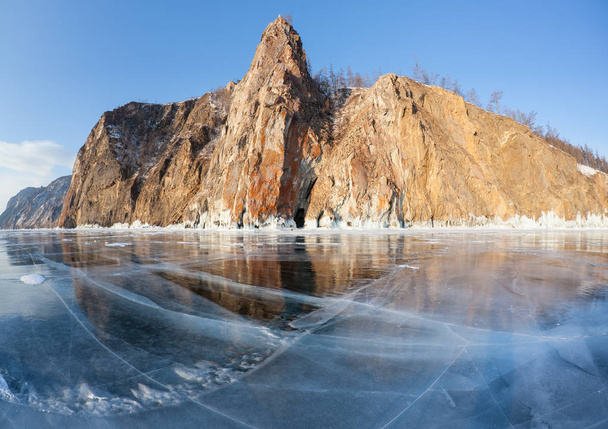 Beautiful views of the lake Baikal winter - Foto, imagen