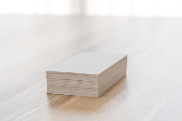Business cards on wood table - Photo, Image